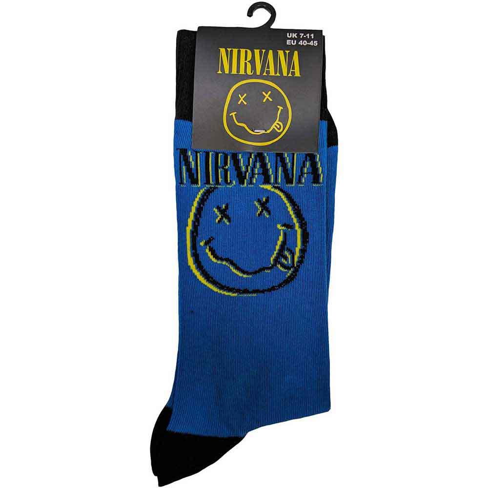 Image of Nirvana Unisex Ankle Socks: Inverse Happy Face Rock Off